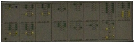 城市軌道交通列車電氣回路系統(tǒng)教學(xué)平臺(tái) 測(cè)試點(diǎn)面板